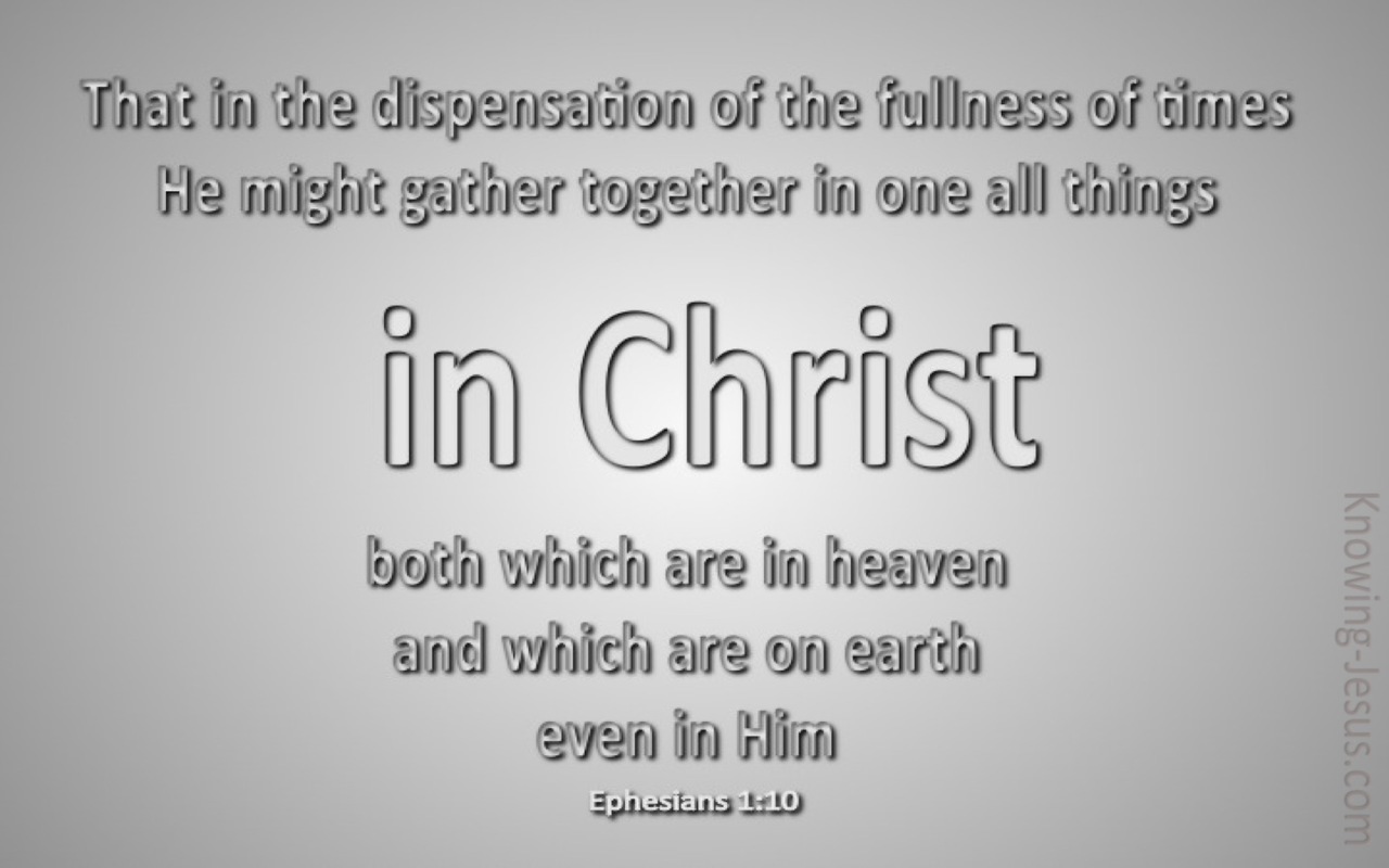 Ephesians 1:10 All Things In Christ (silver)